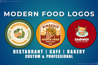 design a modern food, restaurant, and cafe logo