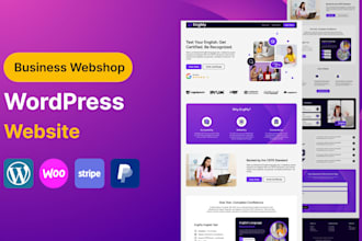 build wordpress business webshop and ecommerce store using woocommerce