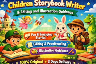 children storybook writer, children book editor and illustration