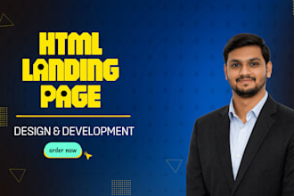 create a modern responsive HTML landing page