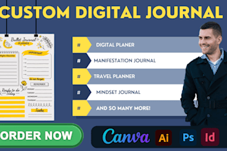 design etsy digital planner, etsy journal, etsy shop, etsy digital products SEO