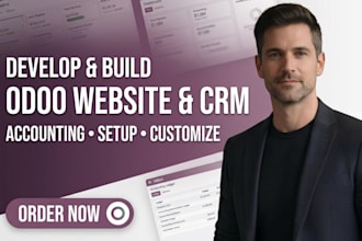 build odoo website and setup CRM accounting with customization
