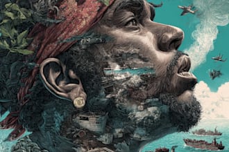 illustrate a detailed album cover artwork