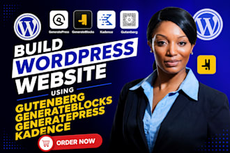 build wordpress website using gutenberg generateblocks generatepress kadence