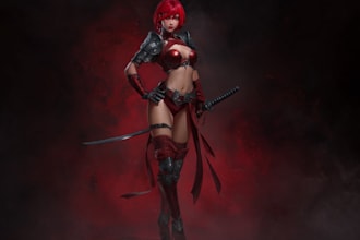 create professional dnd elf or mystic character illustration