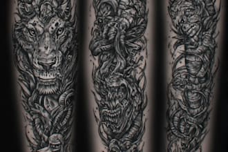 design professional style tattoo design