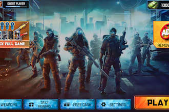 develop unity 3d game action mobile game app unity game app