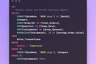 provide expert sql queries and professional data analysis