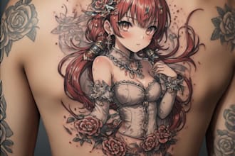 make anime tattoo design
