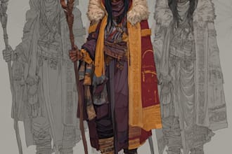 draw dnd, fantasy character and dnd character