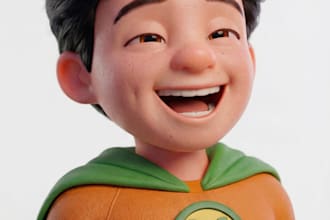 develop a high quality 3d mascot tailored to your needs