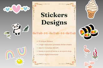 design aesthetic and modern sticker designs for your brand