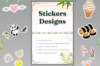 design aesthetic and modern sticker designs for your brand