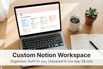 build a custom notion workspace for productivity and project management