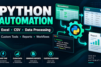 automate excel, CSV and data processing with python