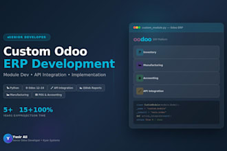 develop custom odoo module and odoo erp customization