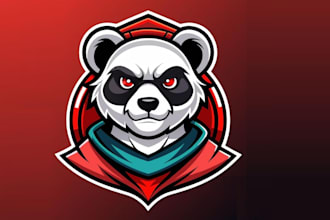 design panda gaming mascot logo