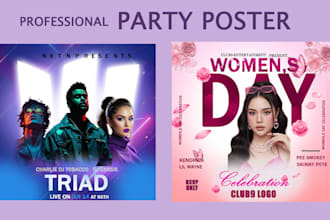 create eye catching party, club and event posters