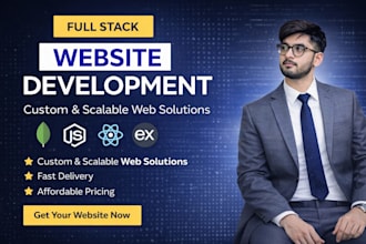 develop a full stack mern website with authentication, rest API and deployment