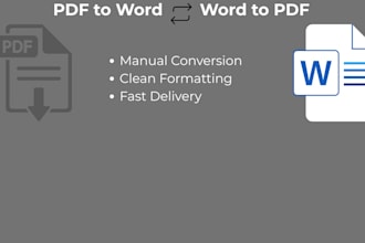 convert PDF to word or word to PDF manually and accurately