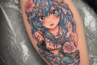 create anime tattoo design unique style