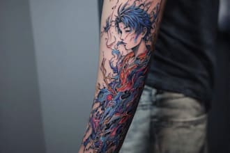 draw anime tattoo design