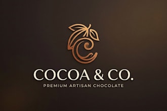 design a creative and modern chocolate brand logo