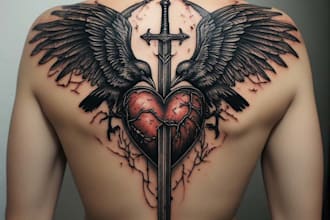 create an awesome tattoo design as a tattoo artist