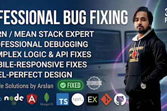 fix bugs, errors and debug your react node js or mern and mean stack app