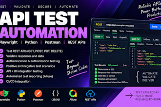 automate API testing using playwright, python and postman