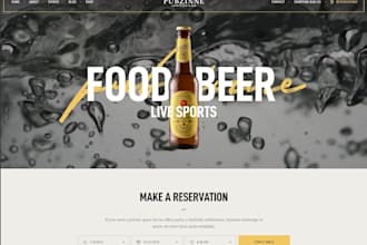create pizza bar website design