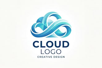 design a modern and creative cloud logo for your brand