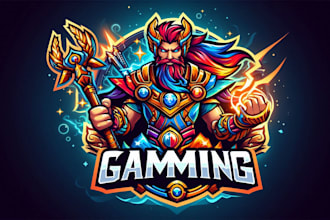 make an amazing dota inspired gaming mascot logo design with free vector