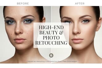 high end skin beauty retouch and photo retouching