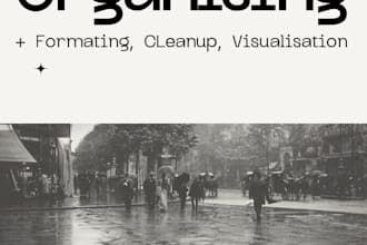 format and organise your data