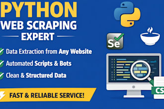 do python web scraping, data extraction, web automation, crawler, replit, bot