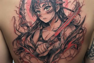 create anime tattoo design