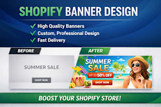 design a professional shopify banner for your store
