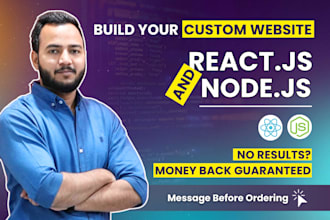 do custom website development as full stack developer using reactjs and nodejs