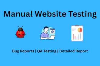 do manual website testing and provide bug report