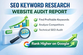 do keyword research website audit competitor analysis on page seo