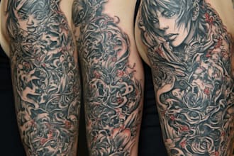 create the coolest anime or manga tattoo design