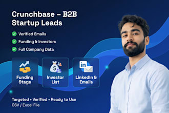 provide crunchbase b2b startup leads with verified emails