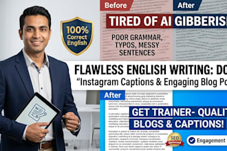 write and proofread professional english blog posts