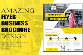 design trifold, bifold amazing flayer and marketing brochures