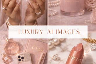create luxury rose gold ai images for your brand, products or social media
