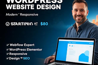 design or develop webflow, wordpress website, webflow expert