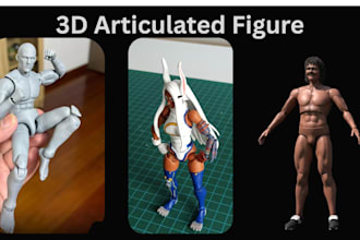 sculpt 3d articulated character action figure toys and figurine for 3d printing