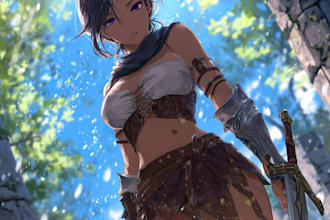 do a anime character art