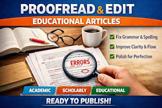 write proofreading and editing educational articles